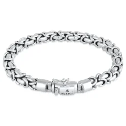 Kuzzoi Armband Herren Panzerarmband Königskette Basic 925 silber Armband
