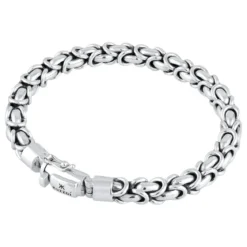 Kuzzoi Armband Herren Panzerarmband Königskette Basic 925 silber Armband