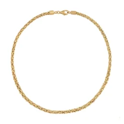 Kuzzoi Halskette Herren Königskette Oxidiert Basic 925 Sterling Silber gold Mittellange Halskette