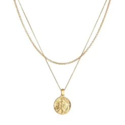 Kuzzoi Halskette Herren Layer Erbskette Kompass 925 Sterling Silber gold Mittellange Halskette