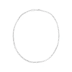 Kuzzoi Halskette Herren Rundanker Oval Basic 925 Silber Mittellange Halskette