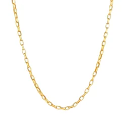 Kuzzoi Halskette Herren Rundanker Oval Basic 925 Silber gold Mittellange Halskette
