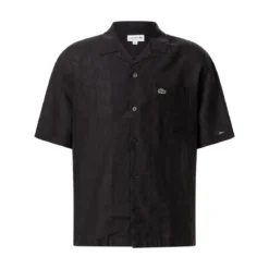 Lacoste Relaxed-Fit Hemd aus Leinen weiß Hemd