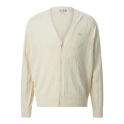 Lacoste Strickjacke mit Logo weiß Strickjacke