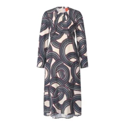 LaDoubleJ Kleid mit Muster Creme Midikleid
