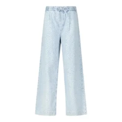 Lala Berlin Wide-Leg Jeans Pablo mit Muster Hellblau Wide Leg Jeans