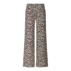 Lala Berlin Wide-Leg Jeans Pina mit Animal-Muster Hellbraun Wide Leg Jeans