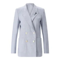 Lardini Blazer aus Wolle, Seide & Leinen blau Blazer