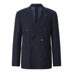 Lardini Doppelreihiges Sakko Dunkelblau Anzugjacke