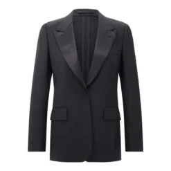 Lardini Klassischer Blazer aus Woll-Mix schwarz Blazer