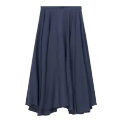 Lardini Midirock aus Leinen blau Midirock