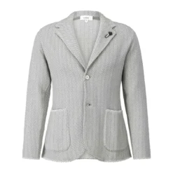 Lardini Sakko mit Zick-Zack-Muster blau Anzugjacke