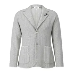 Lardini Sakko mit Zick-Zack-Muster blau Anzugjacke