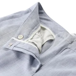 Lardini Stoffhose aus Wolle, Seide & Leinen blau Hosenanzug
