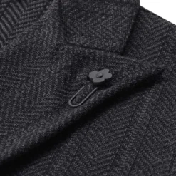 Lardini Stricksakko aus Schurwolle grau Anzugjacke