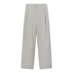 Lardini Weite Stoffhose aus Schurwollmix grau Stoffhose