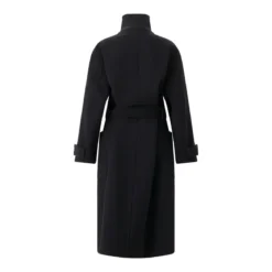 Lemaire Mantel aus Wolle schwarz Wintermantel