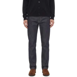 Lemaire Straight-Fit Jeans aus Baumwolle grau Stoffhose