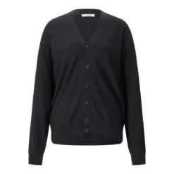 Lemaire Strickjacke aus Woll-Mix schwarz Strickjacke
