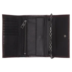 Liebeskind Berlin Malia Wallet L Lack Distressed Burgundy Wallet On A Chain