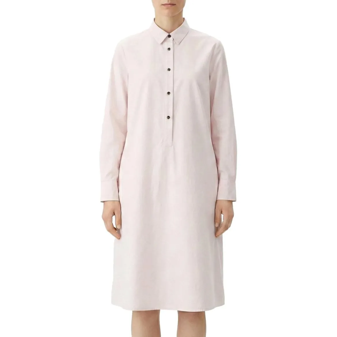 Lis Lareida Blusenkleid in Midi-Länge pink Hemdblusenkleid