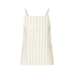 LouLou Gestreiftes Top Eos aus Leinen-Mix Beige Top