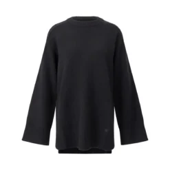 LouLou Langer Pullover Safi Schwarz Pullover