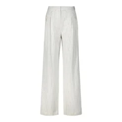 LouLou Stoffhose Ayla mit Nadelstreifen Creme Stoffhose