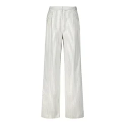 LouLou Stoffhose Ayla mit Nadelstreifen Creme Stoffhose