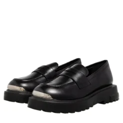Love Moschino Square Love Scarpa Donna Nero Loafer