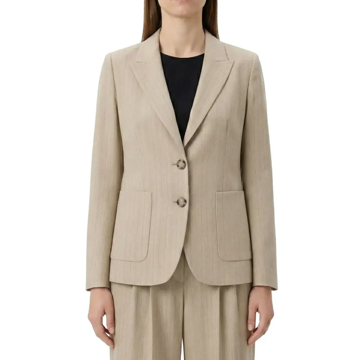 Luisa Cerano Blazer aus Leinen-Mix braun Blazer