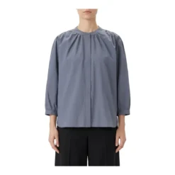 Luisa Cerano Hemdbluse aus Baumwolle blau Bluse