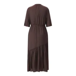 Luisa Cerano Midikleid aus Satin braun Maxikleid