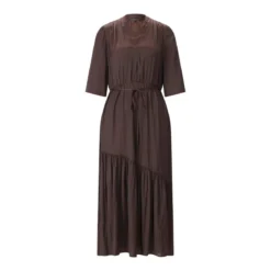 Luisa Cerano Midikleid aus Satin braun Maxikleid