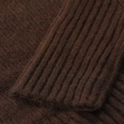 Luisa Cerano Strickjacke aus Alpaka & Wolle braun Strickjacke