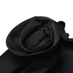 Magda Butrym Midikleid aus Baumwoll-Seiden-Mix schwarz Minikleid
