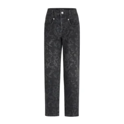 Marc Aurel Der Print verleiht dieser Barrel-Fit-Jeans einen b schwarz Ausgestellte Jeans