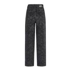 Marc Aurel Der Print verleiht dieser Barrel-Fit-Jeans einen b schwarz Ausgestellte Jeans