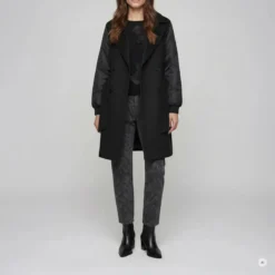 Marc Aurel Diese Doppelreiher Caban Outdoorjacke aus einem Ma schwarz Übergangsjacke