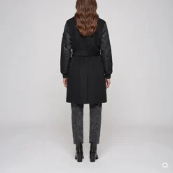 Marc Aurel Diese Doppelreiher Caban Outdoorjacke aus einem Ma schwarz Übergangsjacke