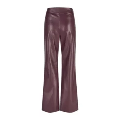Marc Aurel Diese Flared Hose aus weichem Faux Leather verbind lila Lederhose