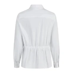 Marc Aurel Diese Poplinebluse mit Raffungsdetail im Rücken au weiss Bluse