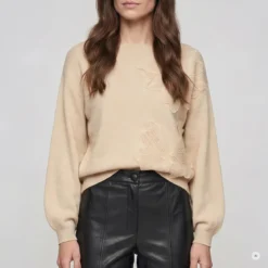 Marc Aurel Dieser Pullover aus elastischem Alpaka-Mix-Garn mi beige Pullover