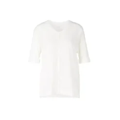 Marc Cain Blusenshirt aus Baumwoll-Mix Weiß Bluse