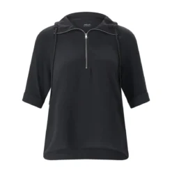 Marc Cain Blusenshirt mit Feinripp schwarz Bluse