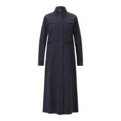 Marc Cain Maxikleid aus Cord dunkelblau Minikleid