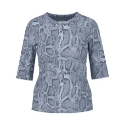 Marc Cain Shirt mit 3/4-Ärmeln blau T-Shirt