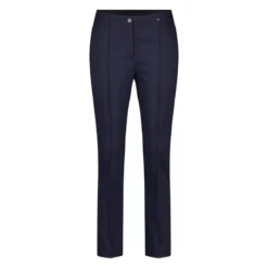 Marc Cain Stoffhose mit Ziernaht Dunkelblau Stoffhose