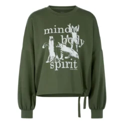 Marc Cain Sweatshirt mit Print grün Sweatshirt