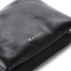 Marni Schultertasche aus Leder schwarz Schultertasche